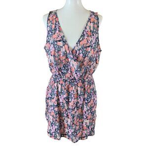 Carve Designs Floral Organic Cotton Dress L Sleeveless Boho Garden Cottagecore